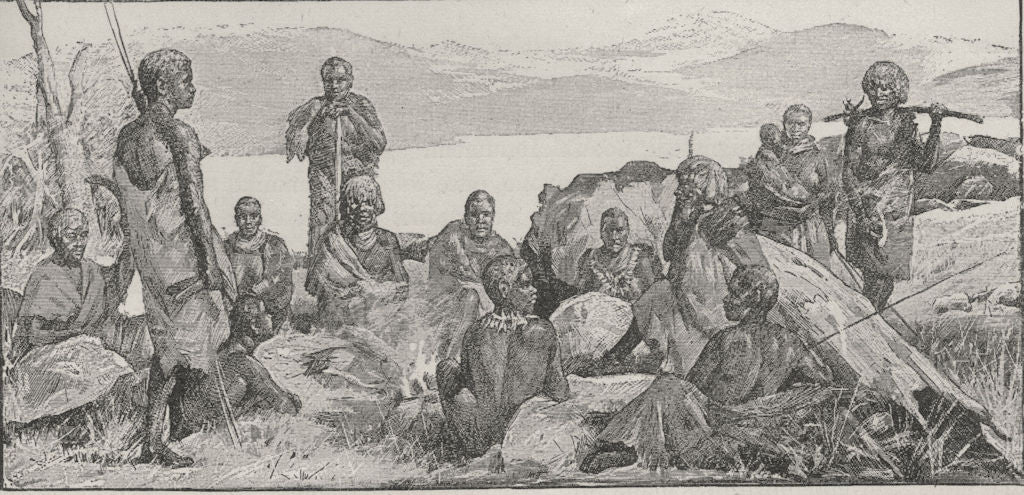 Aborigines of Tasmania. Tasmania. Australia 1890 old antique print picture